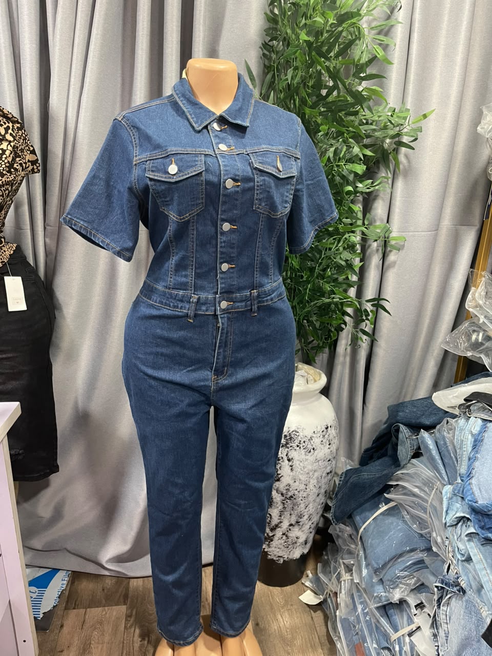 Denim Romper